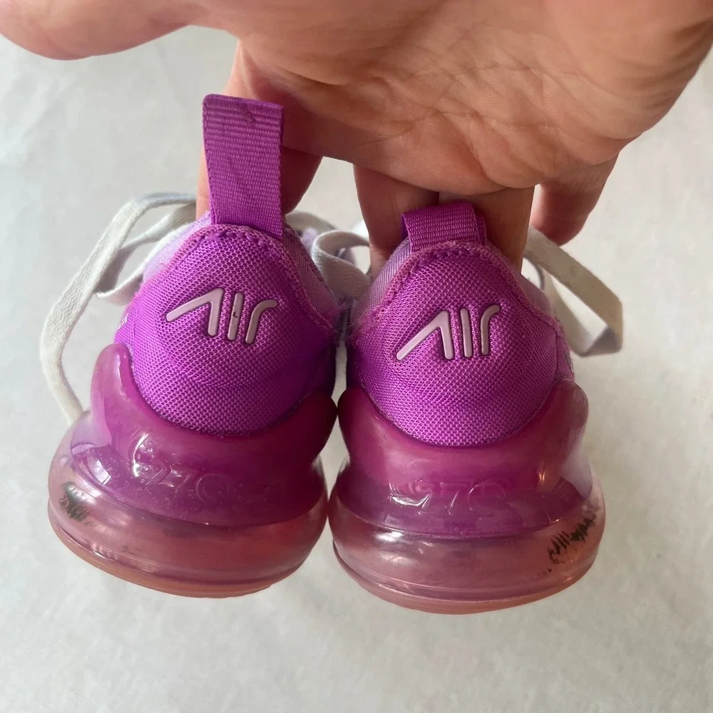 Nike Air Max 270 Kids Purple Pink White Athletic Sneakers AO2372-501 Size 11C
